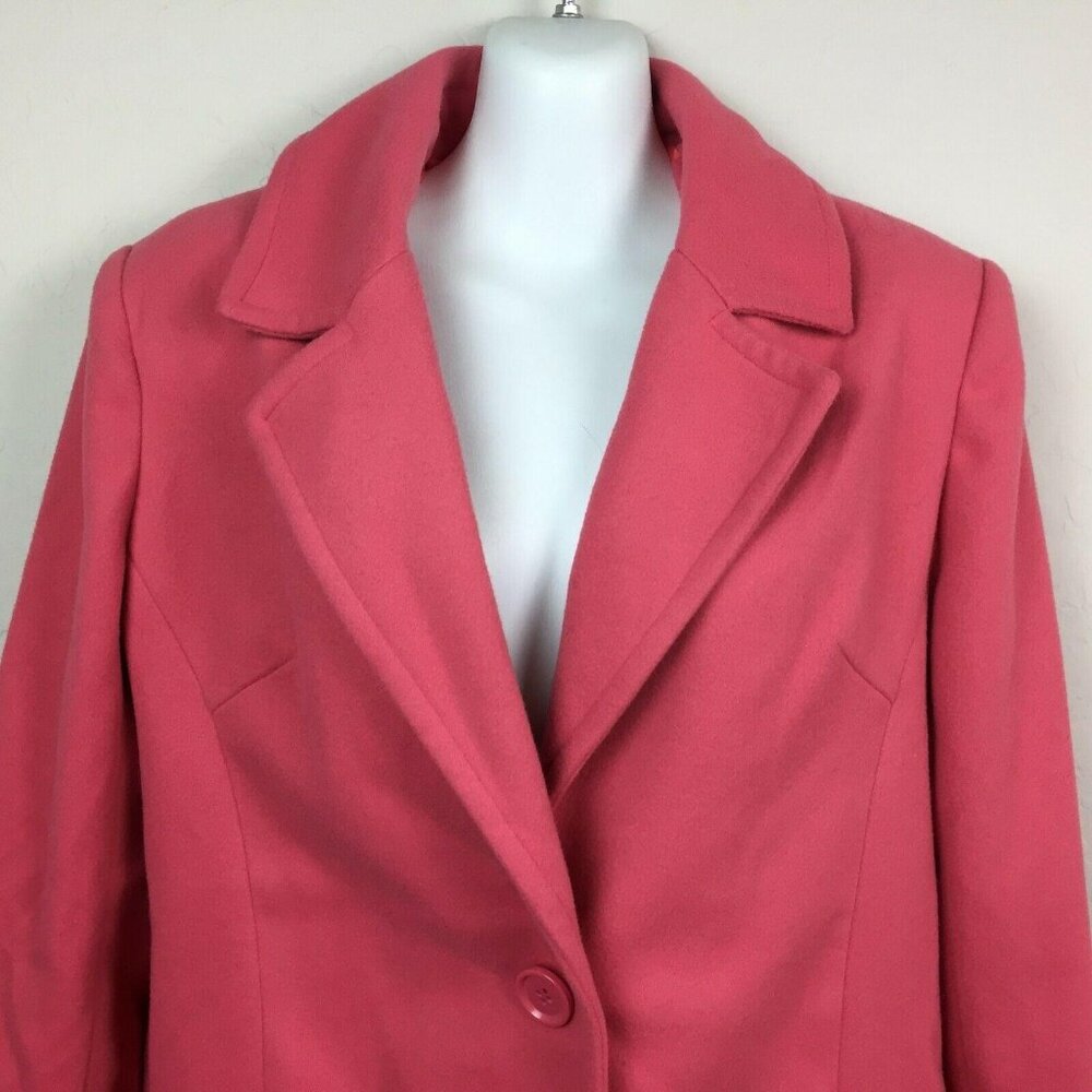 Thread & Supply Womens Salmon Pink Blazer Coat Work Office  Winter Size Medium
